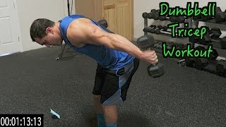 Intense 5 Minute Dumbbell Tricep Workout [upl. by Nilrem]