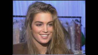 Cindy Crawford 1990 interview and profile  Videofashion Library [upl. by Avehsile]