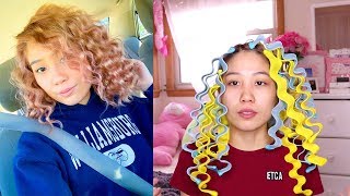 HEATLESS CRIMPED WAVY HAIR WITH WAVE FORMERS [upl. by Eenahpets270]