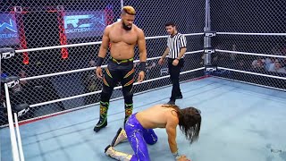 Will Allday vs Mysterious Q FULL MATCH Reality Of Wrestling Cage Match [upl. by Lamraj]