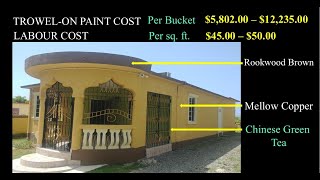 Cost of TrowelOn Paint  Actual Prices  Construction Jamaica [upl. by Elinad]