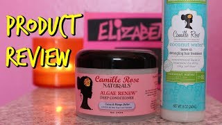 Review Camille Rose Naturals Algae Deep Conditioner  Natural Coconut Water LeaveIn [upl. by Delinda]