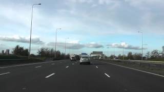 Driving On The M6 Motorway From J20 Appleton To J21 Warrington Cheshire England 14th April 2012 [upl. by Conlee]