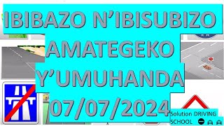 🚨🚨🚨♨️♨️Le 07072024 IBIBAZO NIBISUBIZOAMATEGEKO YUMUHANDA 🚋TSINDIRA PROVISOIRE BYOROSHYE🚨🚨🚨 [upl. by Riffle]