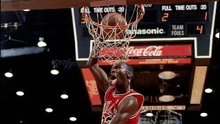 MICHAEL JORDAN Breakaway Dunk Red Kerr Predicts the Future Bulls  Clippers 1987 [upl. by Bullen]