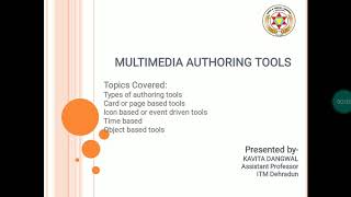 Multimedia Authoring Tools [upl. by Atiluap846]