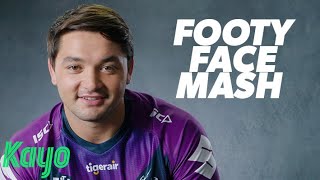 Footy Face Smash  Melbourne Storm  NRL  Kayo [upl. by Aiyekal]