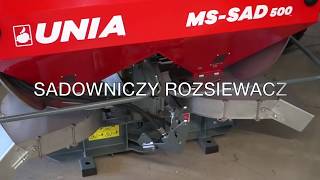 Tradycyjny rozsiewacz sadowniczy Unia MSSAD 500 [upl. by Grannia]