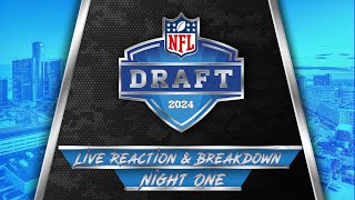 2024 NFL Draft Live Reaction amp Breakdown Round 1 [upl. by Etireugram]