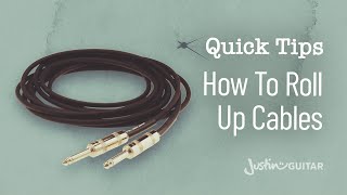 Guitar Quick Tip 4 How To Roll Your Cables Guitar Lesson QT004 [upl. by Kcirdor]