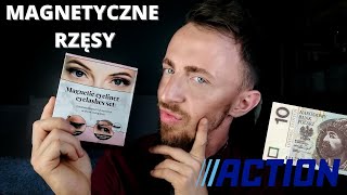 MAGNETYCZNE RZĘSY Z ACTION  MAGNETIC EYELINER EYELASHES SET [upl. by Hnirt135]