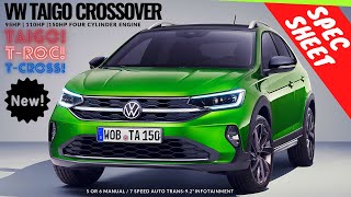 New VW Taigo Crossover 2021 vs TRoc vs TCross Dimensions Engine amp Features [upl. by Alley]