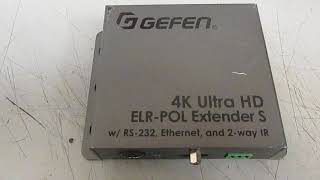 Gefen 4k Ultra HD ELRPOL Extender S w RS232 ethernet and 2way IR [upl. by Dusen532]