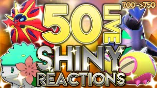 50 POKEMON SHINY REACTIONS EN LIVE  MONTAGE  COMPILATION  700750 [upl. by Haven881]