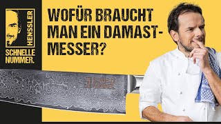 Wofür braucht man ein Damastmesser  Hensslers Anleitungen Tipps amp Tricks [upl. by Adyl]