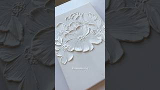 Flower Texture painting  3D white Flower texturedpainting plasterart diy [upl. by Downall996]