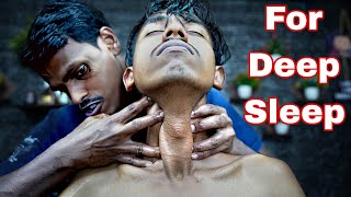 ASMR For Deep Sleep  Indian Hard Massage By Strong Wrist Barber  Head amp Neck Massage amp Neck Crack [upl. by Abbotsen]