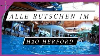 H2O Herford  Alle Rutschen 2020 onslide [upl. by Ayidah]