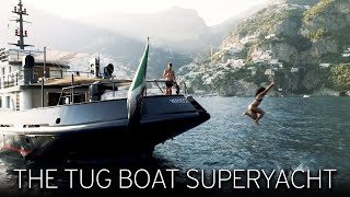 Our Amalfi Coast Trip on the Tug Boat SuperYacht Vervece  Brendan Fallis Vlogs [upl. by Weinberg885]