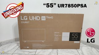 Unboxing TV LG quot55quot UR8750PSA 4K ULTRA HD  Bluetooth  Alexa  HDR  AI [upl. by Halyahs]