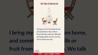 At the Cafeteria  Learn English through story  EnOn  Learn English Online [upl. by Oramlub]