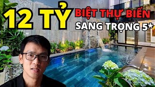 Biệt Thự Biển 12 Tỷ Có Hồ Bơi Siêu Đẹp tại Đà Nẵng DT10x18180m2 Cho Gia Đình Thành Đạt [upl. by Iahcedrom]