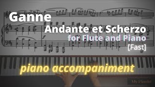 Ganne  Andante et Scherzo Piano Accompaniment Fast [upl. by Cris749]