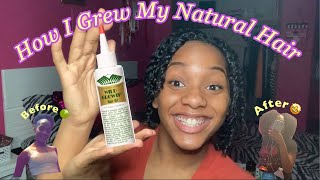 How I Grew My Natural Hair🥳  Wild Growth Oil🤩 [upl. by Uzzi]