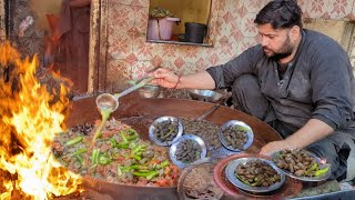 PESHAWARI GIANT SIZE MUTTON LIVER FRIED ON WOOD FIRE  TAWA LIVERED FRY RECIPE [upl. by Sualkcin37]