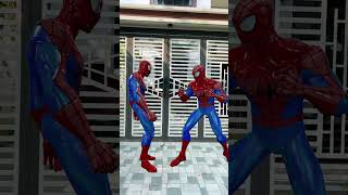 Bad guys use Spiderman model to control 3D Spiderman to harm teammates shorts spiderman funny [upl. by Ayrotal120]