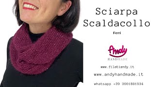 Tutorial Scaldacollo sciarpa lavorata con Ferri super facile Fleurdelise e Led di Silke by Arvier [upl. by Regni]