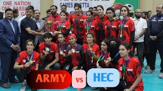 ARMY vs HEC  Volleyball Match  MATCH HIGHLIGHTS  Girls Match [upl. by Zacek12]