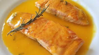 SALMON a la NARANJA 🍊 receta de pescado 🐟 FACIL y RAPIDA 🚀 [upl. by Yun]