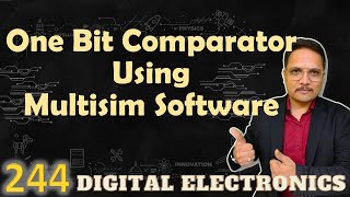 One Bit Comparator in Multisim Software [upl. by Nananne754]