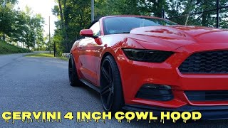 1517 4 inch Cervini Cowl Hood Mustang [upl. by Aleinad]