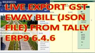 Live Export Json file From Tally Erp9 646 and Generate Gst Eway bill [upl. by Smada974]