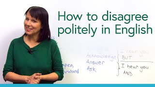 How to disagree politely in English [upl. by Dnalkrik]