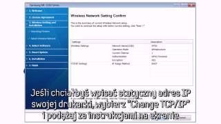Drukarki Samsung  Porady  Ustawianie drukarki bezprzewodowej za pomocą sterownika [upl. by Anirual]