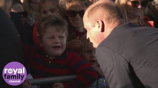 Duke of Cambridge meets young superfan in New Zealand [upl. by Ocirred847]