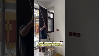 Ultra high invisible door installation wallpanel interiordesign installation homedecor fyp [upl. by Emelin]