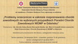 Problemy orzecznicze w zakresie rozpoznawania chorób zawodowych na wybranych przypadkach [upl. by Mano968]