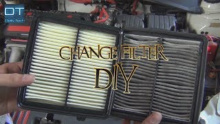 How to change Engine Air Filter in Home DIY Honda City 2018 [upl. by Hammel]