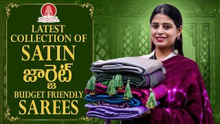 Latest Collection of Satin జార్జెట్ Budget Friendly Sarees  Rameshwari Silks [upl. by Zysk]