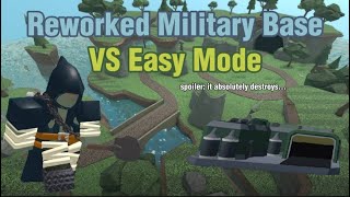 Reworked Military Base VS Easy Mode  Tower Defense Simulator [upl. by Aynat407]