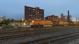 BNSF 5825 Leads WB Stacktrain Kansas City MO 11224 [upl. by Aicilet]