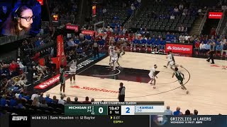 REACTING TO 1 Kansas vs Michigan State Basketball Game Highlights  2024 NCAA Mens Basketball [upl. by Markos]