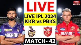 KKR vs PBKS IPL 2024 Live Kolkata Knight Riders vs Punjab Kings  42nd Match [upl. by Onoitna]