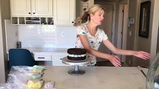 How To Stacked Naked Cake Neurotic Mom Bakes [upl. by Kyre504]