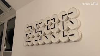 Clock 24 clock mechanical wall interactive installation [upl. by Ennovoj682]