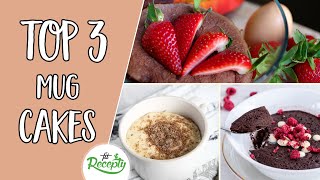 TOP 3 mug cakes do 5 minút ⏱ fit recepty na expresné hrnčekové koláčiky z mikrovlnky [upl. by Prowel]